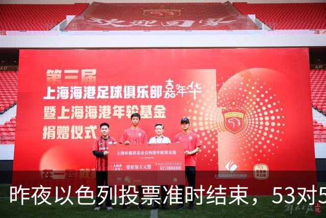 昨夜以色列投票准时结束，53对50，内塔尼亚胡遭遇重大挫折